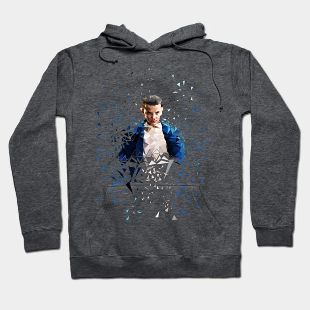 Stranger Things Eleven Low poly Hoodie by POPITONTHEWALL